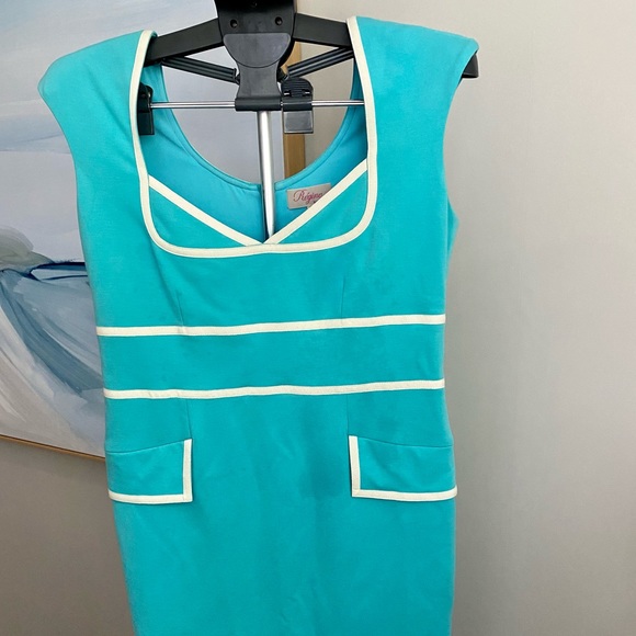 Regine turquoise dress size 12 - Picture 1 of 4